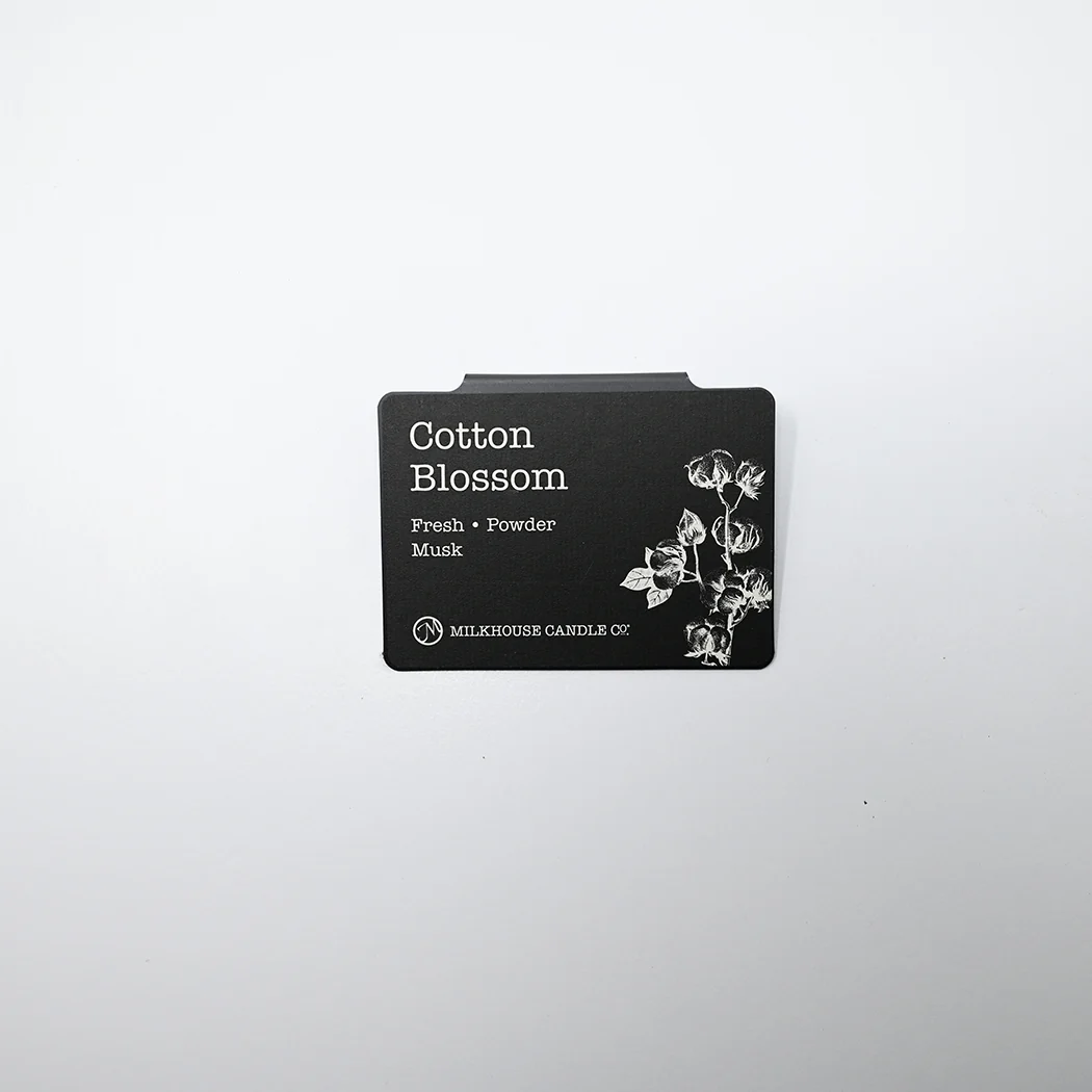 Cotton Blossom Candle Bar Scent Label Sign