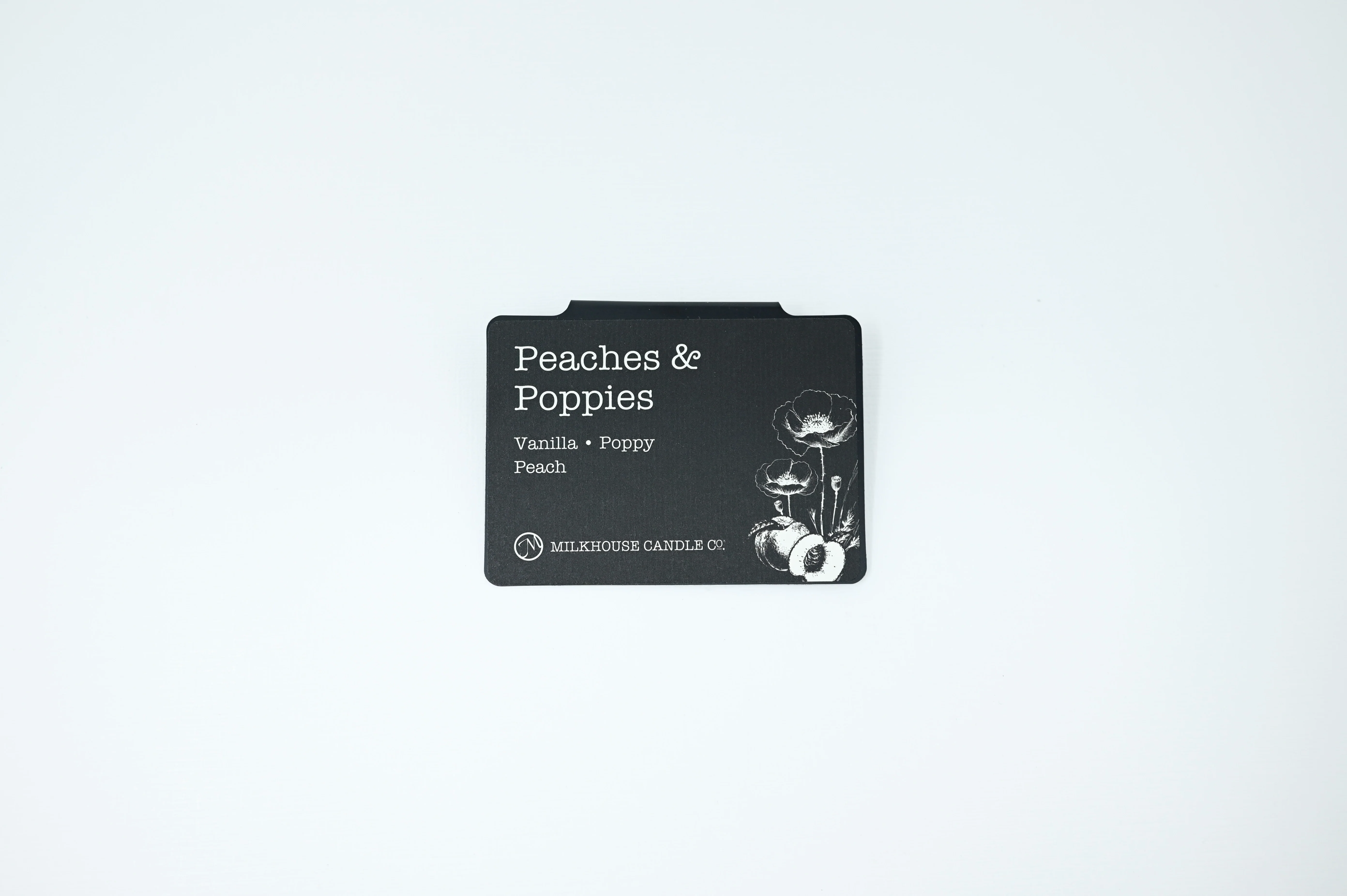 Peaches & Poppies Candle Bar Scent Label Sign