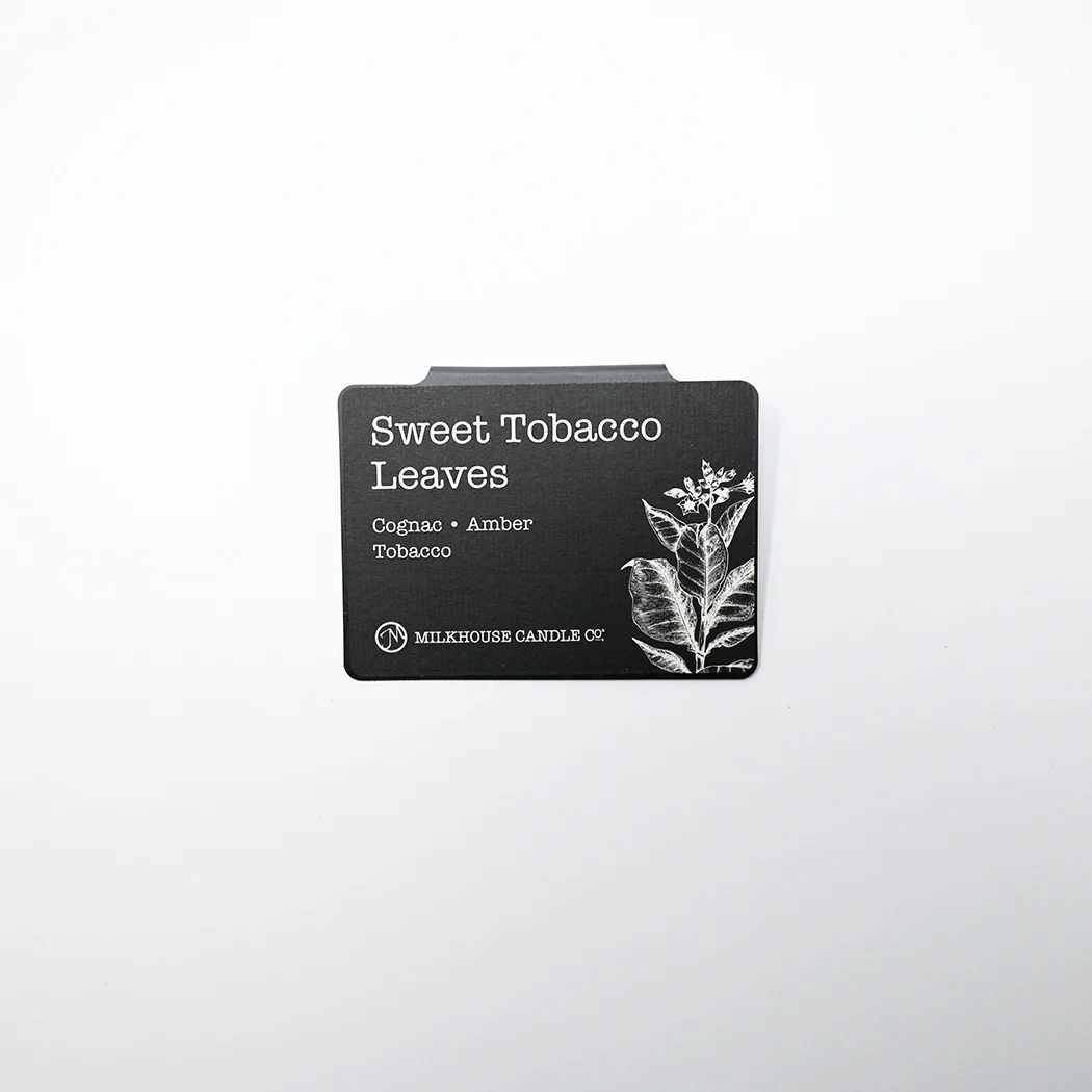 Sweet Tobacco Leaves Candle Bar Scent Label Sign